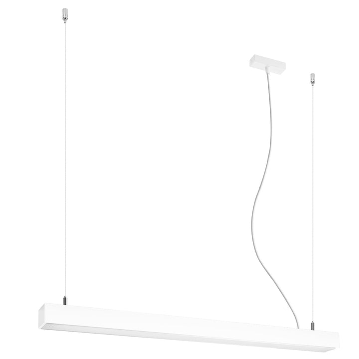 Suspension linéaire PINNE blanc vue d'ensemble