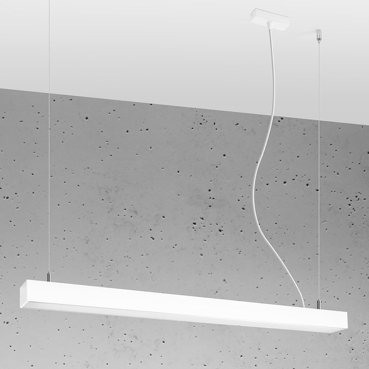 Suspension linéaire PINNE blanc éteinte, suspendue