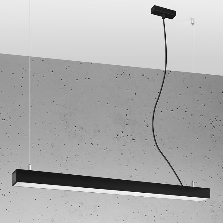 Suspension linéaire PINNE noir éteinte, suspendue