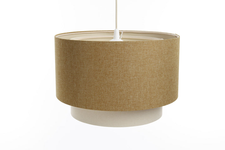 Suspension Luminaire | RATTAN Diffuser – (Jaune Moutarde/Crème/Ecru)