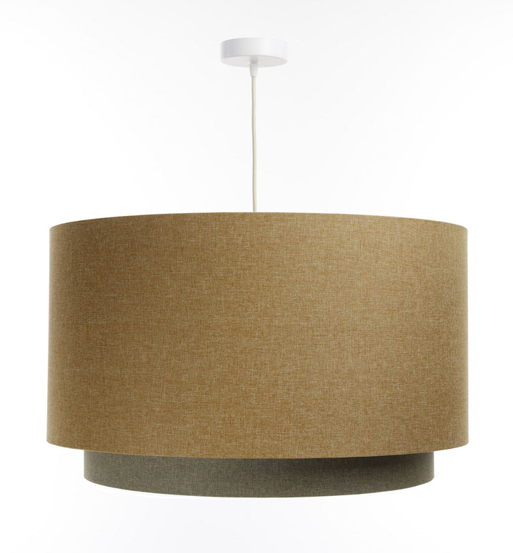 Suspended luminaire | RATTAN diffuser (mustard yellow/green gray/ecru)