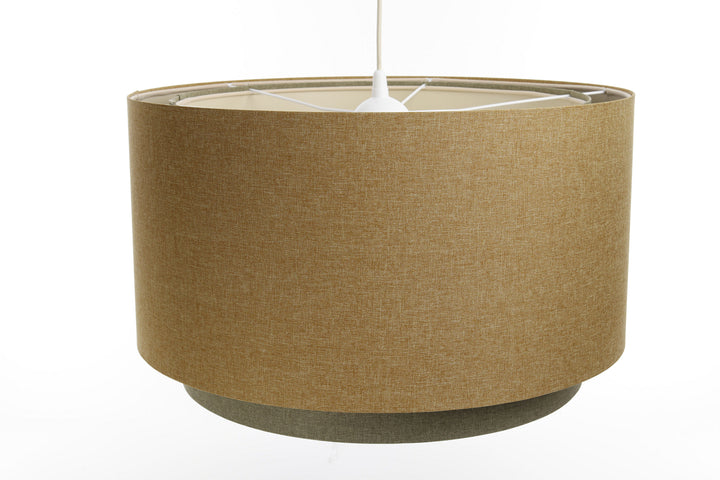 Suspended luminaire | RATTAN diffuser (mustard yellow/green gray/ecru)