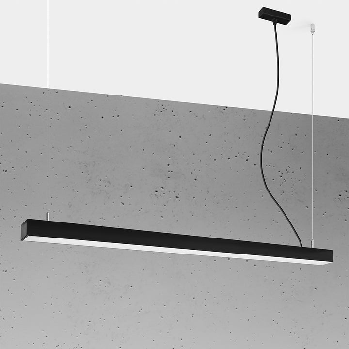 Suspension linéaire PINNE noir éteinte, suspendue