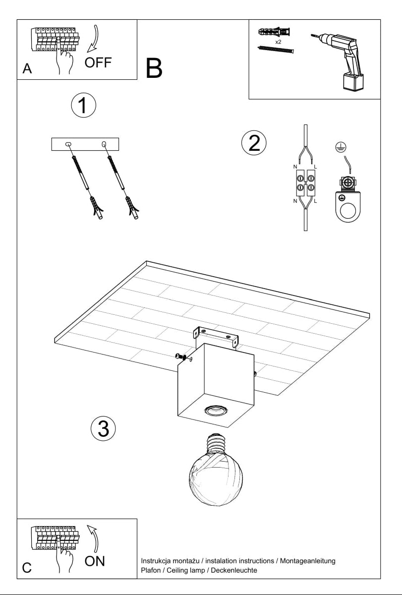 ARIZ ceiling light in natural wood