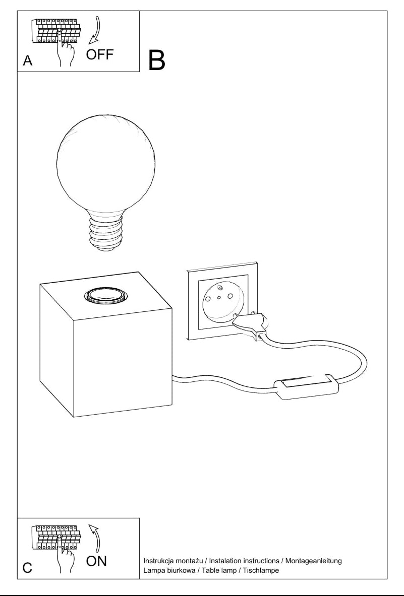 Schéma d'installation du luminaire