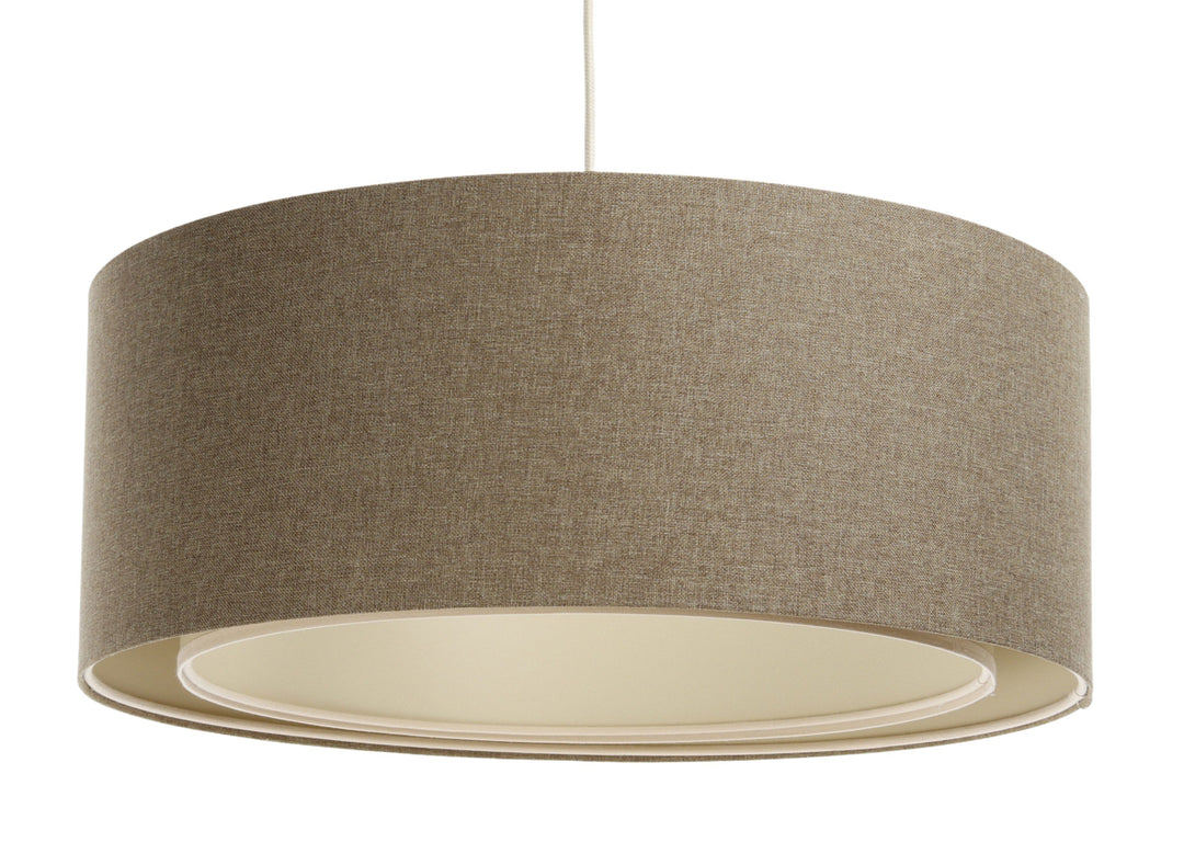 Pendant lamp Duo BOHO ELEGANT – Sand brown/Ecru