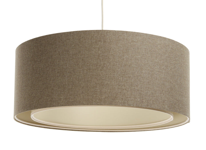 Pendant lamp Duo BOHO ELEGANT – Sand brown/Ecru