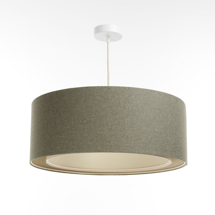 Hanging Light Fixture | DUO BOHO ELEGANT (Green-Gray/Crème)