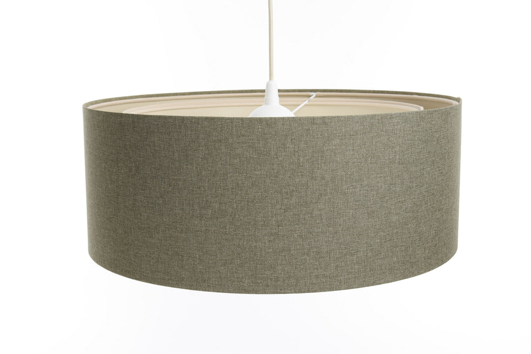 Hanging Light Fixture | DUO BOHO ELEGANT (Green-Gray/Crème)