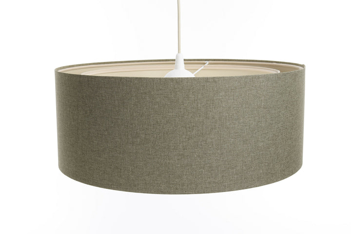 Hanging Light Fixture | DUO BOHO ELEGANT (Green-Gray/Crème)
