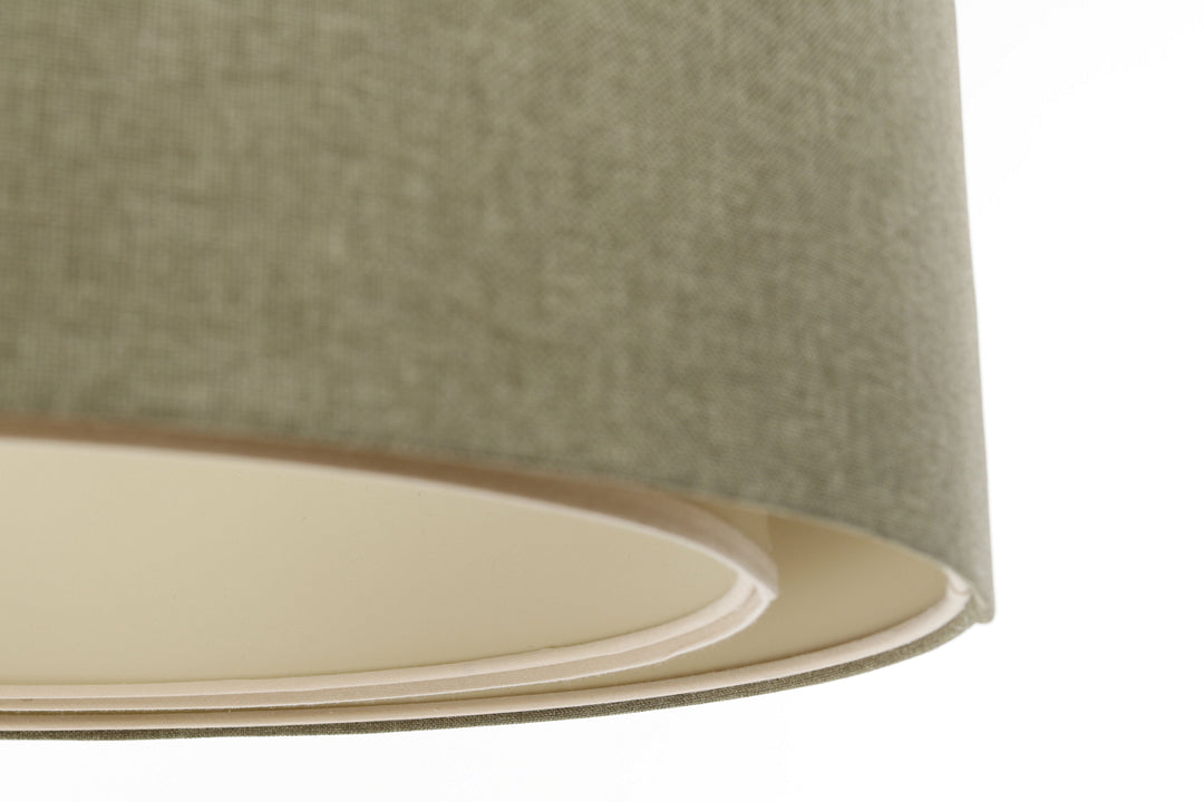 Hanging Light Fixture | DUO BOHO ELEGANT (Green-Gray/Crème)
