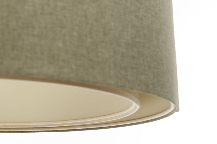 Hanging Light Fixture | DUO BOHO ELEGANT (Green-Gray/Crème)