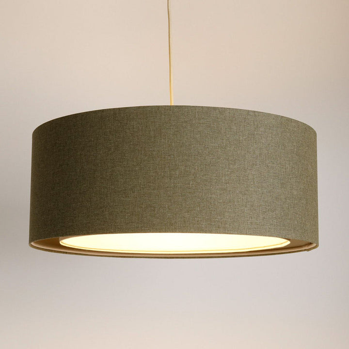 Hanging Light Fixture | DUO BOHO ELEGANT (Green-Gray/Crème)