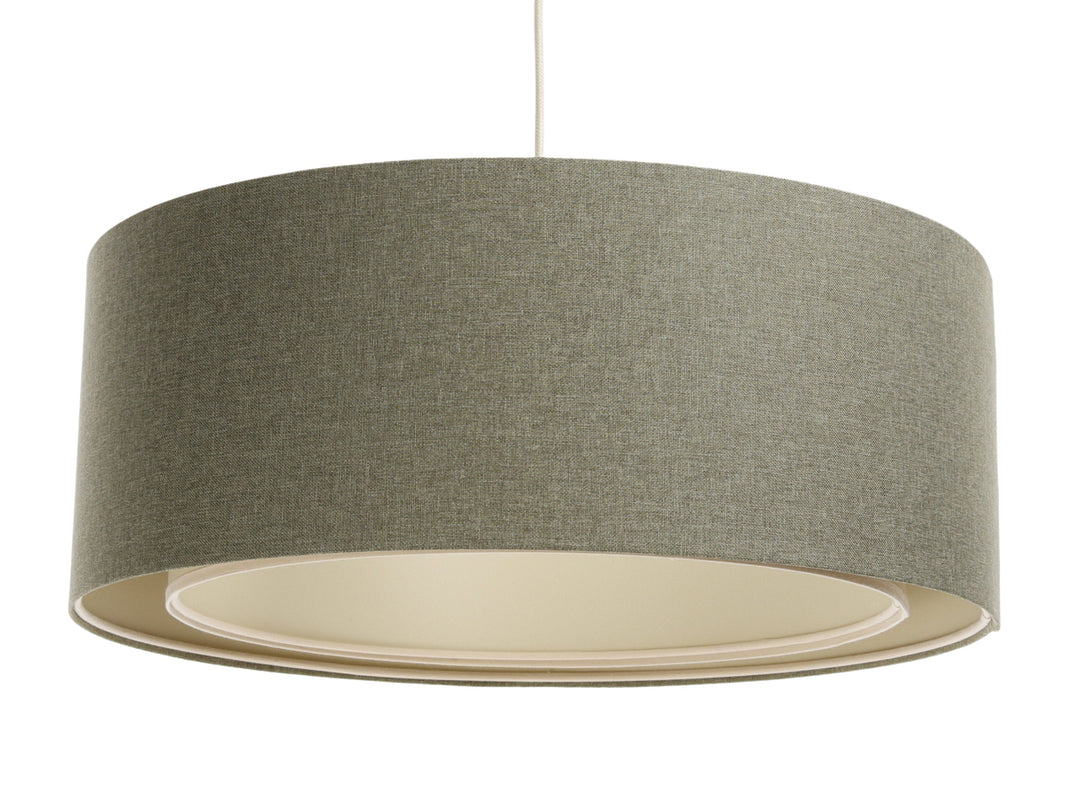 Pendant lamp Duo BOHO ELEGANT – Grey green/Ecru