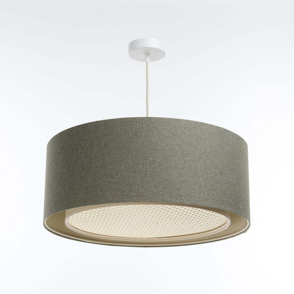 Suspended luminaire | DUO BOHO ELEGANT (Gray Green/Off-white/Cream)