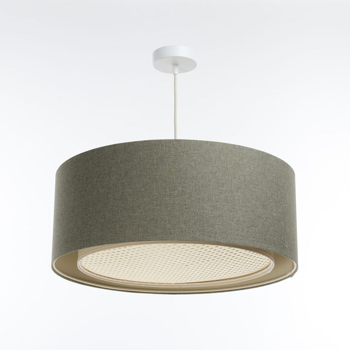 Suspended luminaire | DUO BOHO ELEGANT (Gray Green/Off-white/Cream)