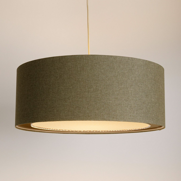 Suspended luminaire | DUO BOHO ELEGANT (Gray Green/Off-white/Cream)