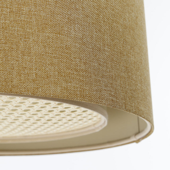 Suspension Luminaire | ELEGANT DUO BOHO (Mustard Yellow/Ivory/Cream)