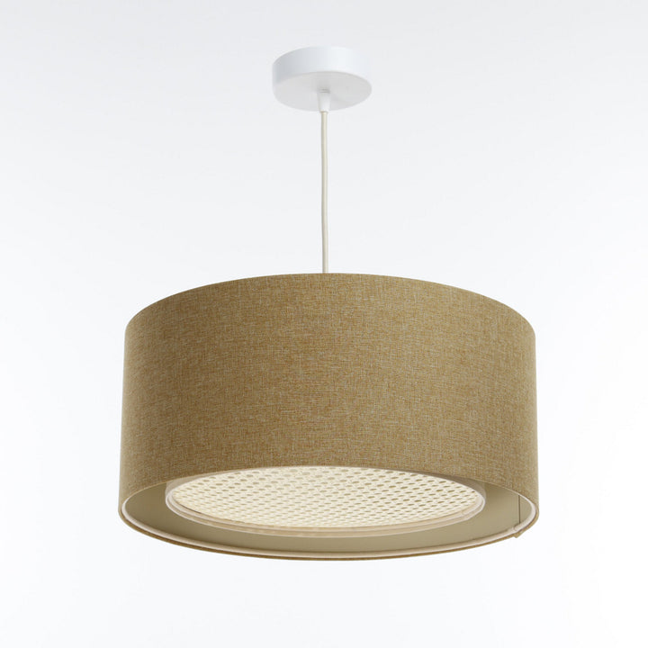 Suspension Luminaire | ELEGANT DUO BOHO (Mustard Yellow/Ivory/Cream)