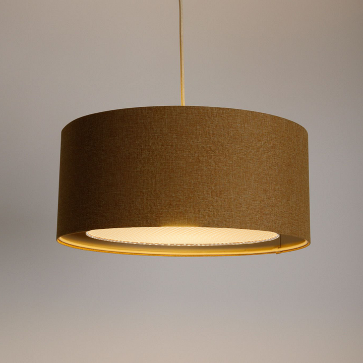 Suspension Luminaire | ELEGANT DUO BOHO (Mustard Yellow/Ivory/Cream)