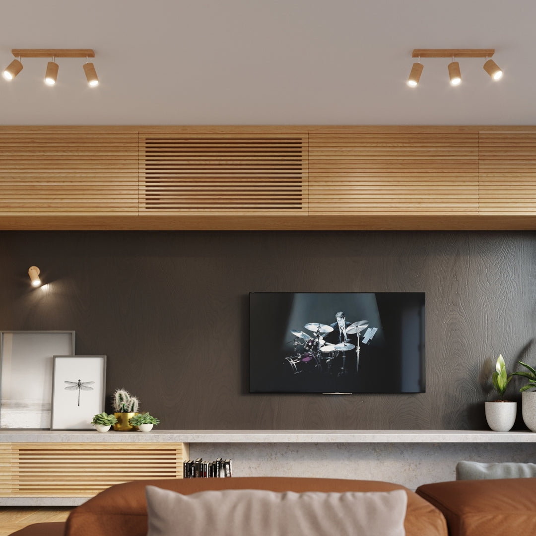 BERG 3 ceiling light in natural wood