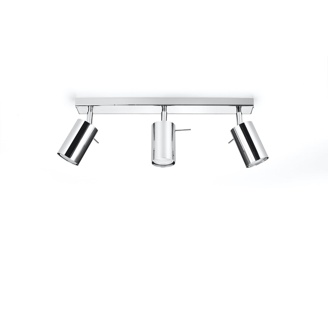 Luminaire Plafonnier chrome éteinte, vue rapprochée