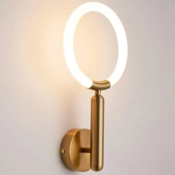 Applique murale design contemporain avec anneau lumineux