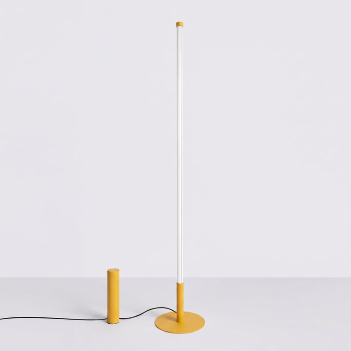 Lampadaire TRANG jaune éteinte, vue d'ensemble