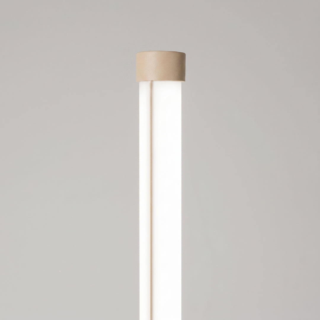 Lampadaire TRANG beige détail du sommet du tube