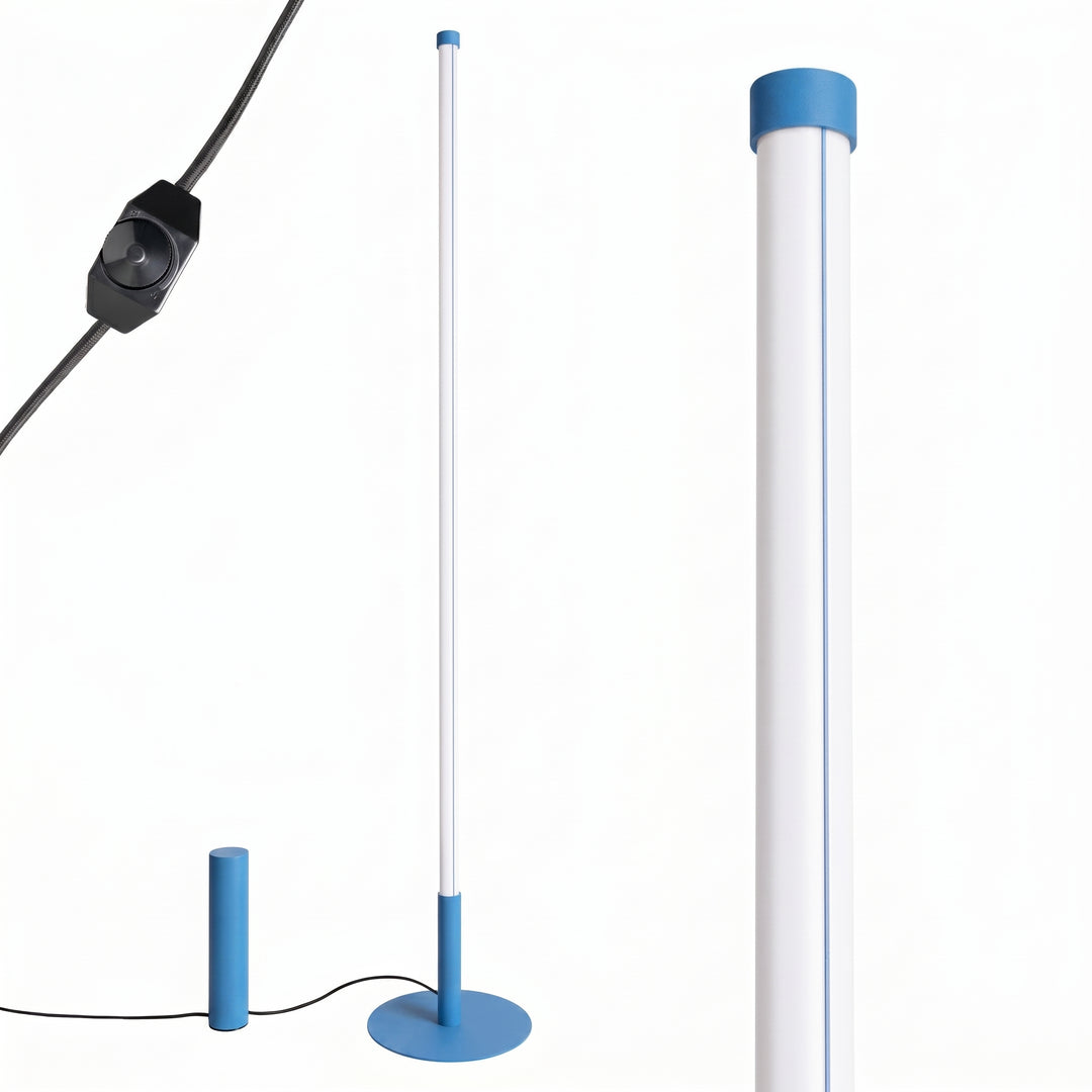 Lampadaire TRANG bleu clair détail du câble