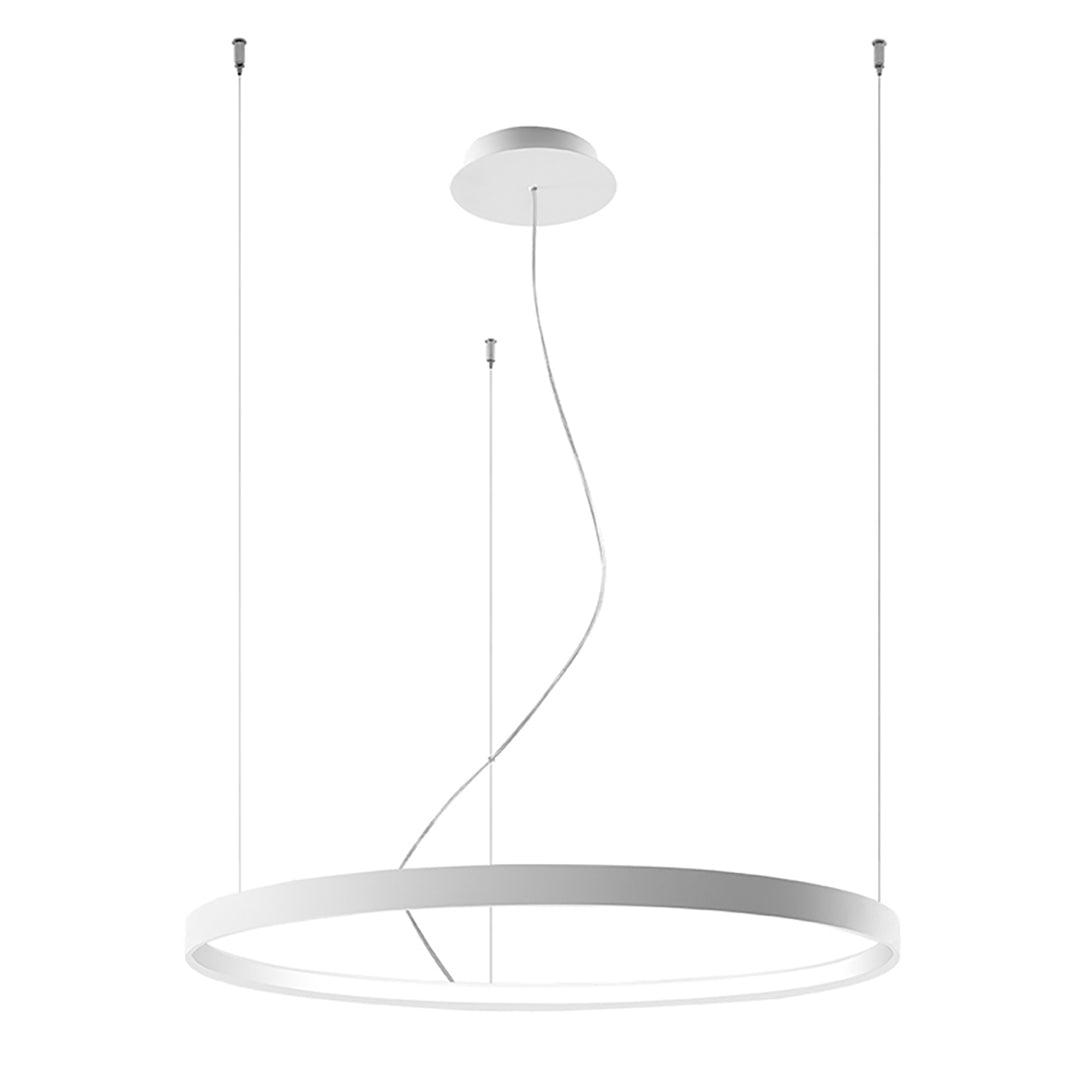 Lustre anneau RIO blanc vue d'ensemble