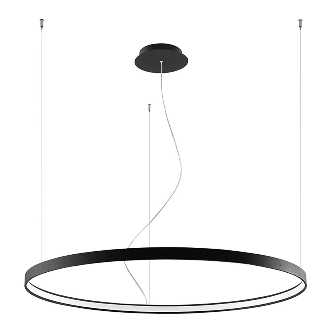 Lustre anneau RIO noir vue d'ensemble