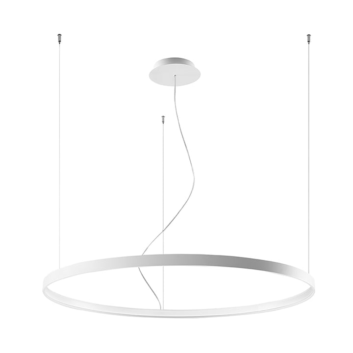 Lustre anneau RIO blanc vue d'ensemble