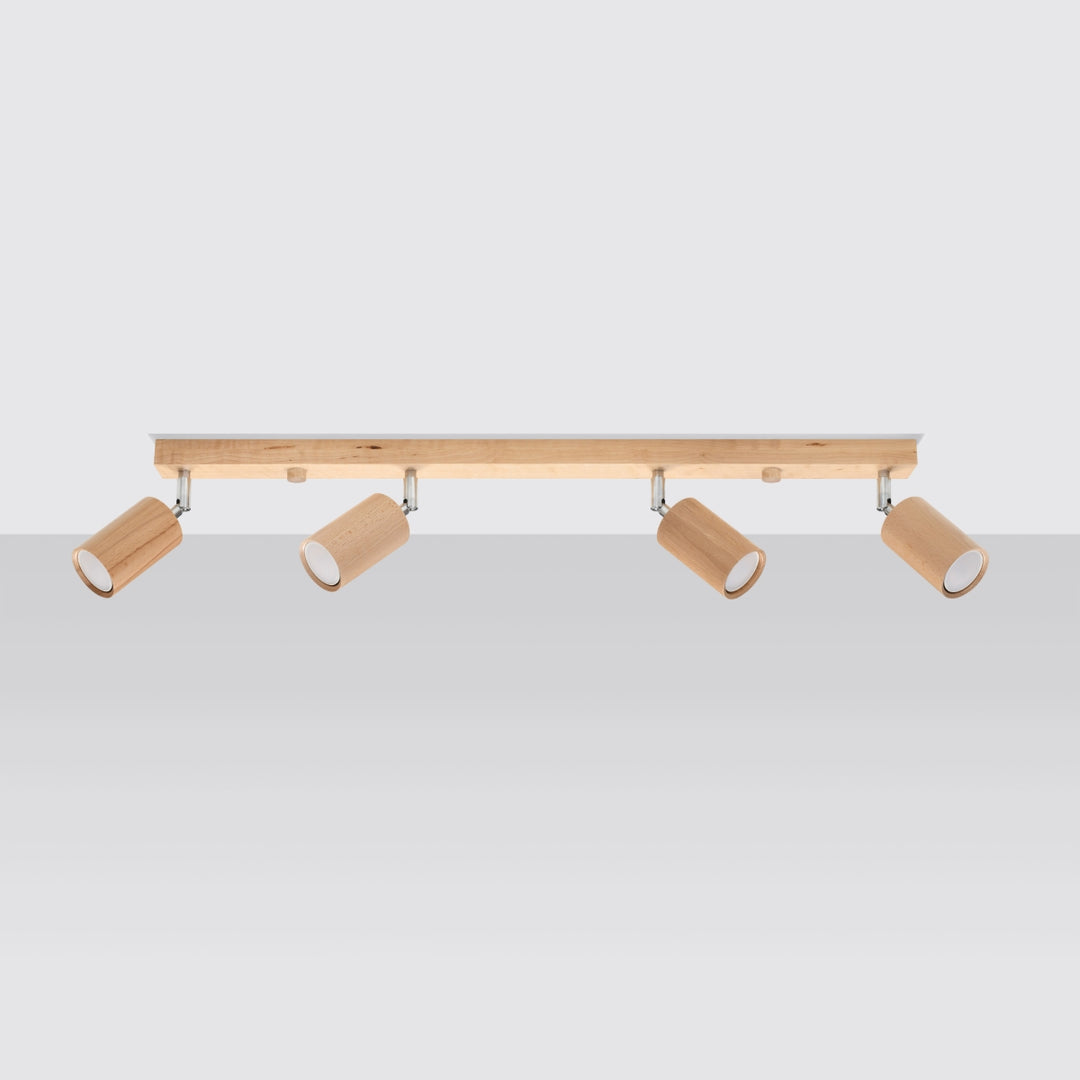 BERG 4 ceiling light in natural wood