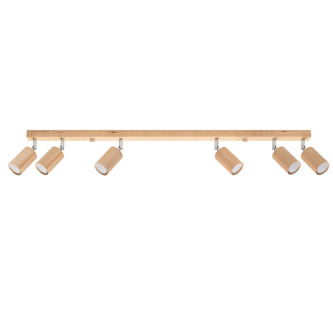 BERG 6 ceiling light in natural wood