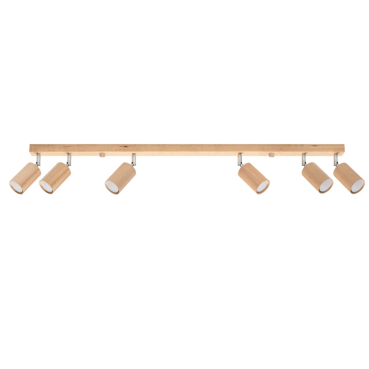 BERG 6 ceiling light in natural wood