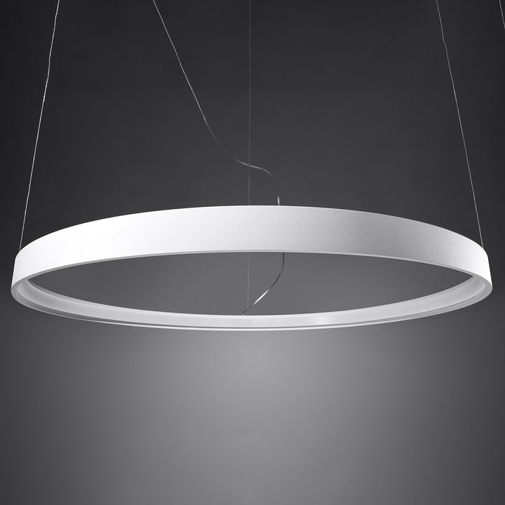 Lustre anneau RIO noir éteinte, suspendu