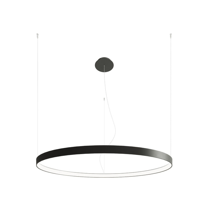 Lustre anneau RIO noir vue d'ensemble