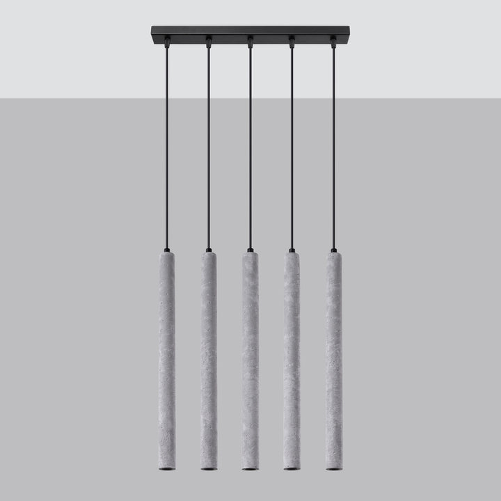 Suspension tube fin gris éteinte