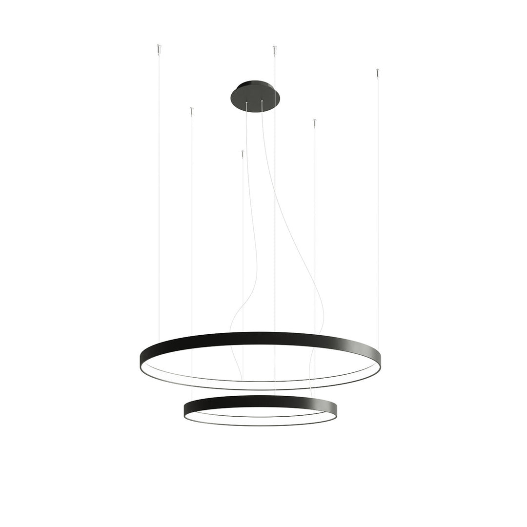 Lustre anneau RIO noir vue d'ensemble