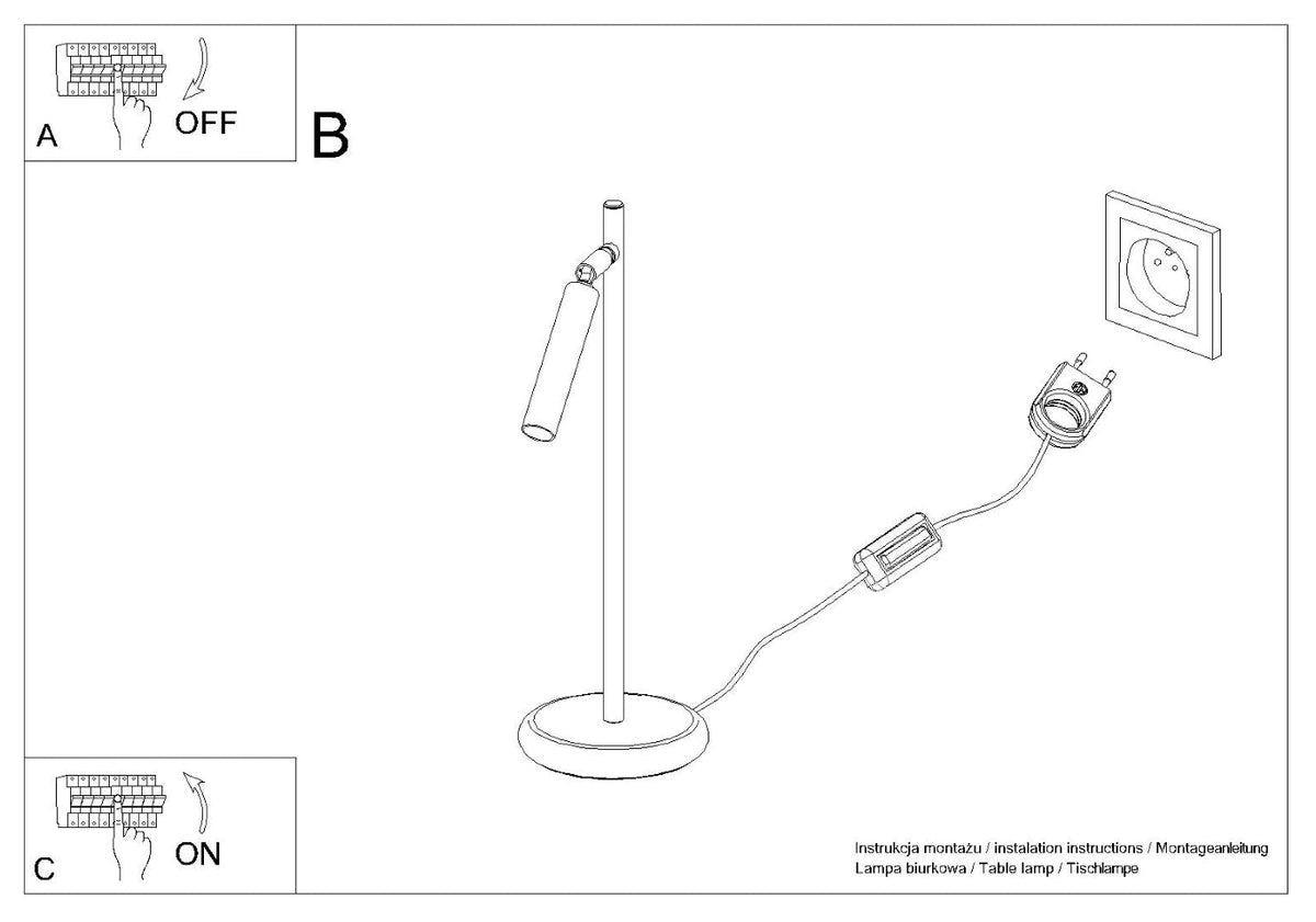 Schéma d'installation du luminaire