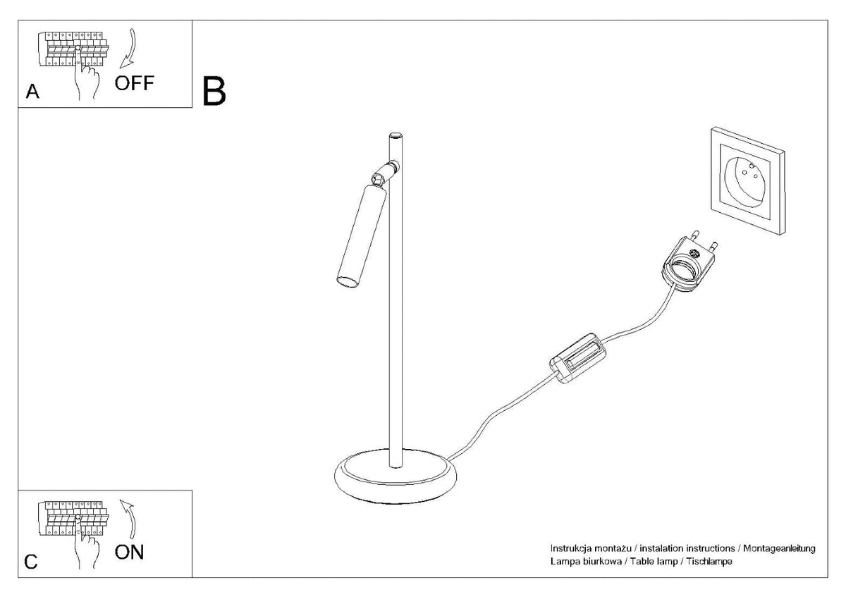 Schéma d'installation du luminaire