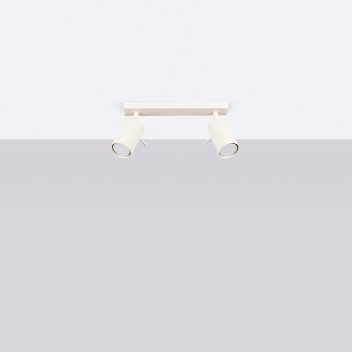 Luminaire Plafonnier beige éteinte, vue rapprochée