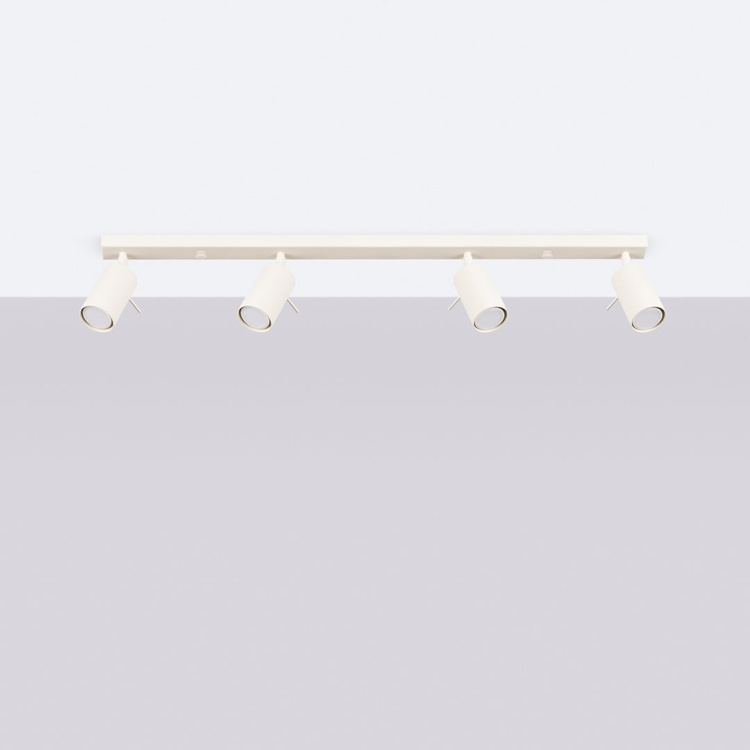 Luminaire Plafonnier beige éteinte, vue rapprochée