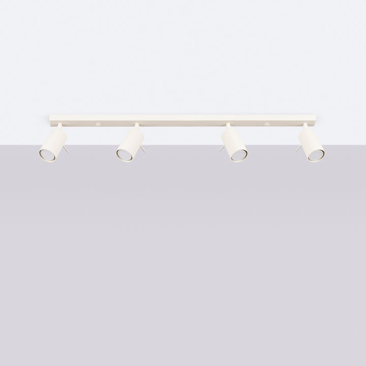 Luminaire Plafonnier beige éteinte, vue rapprochée