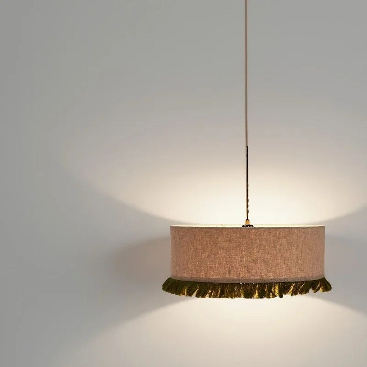 Living Room Bedroom Tassels Hanging Lamp Japan Cloth Pendant Light Vintage Restaurant Shop Chandelier for Mood Light Luster