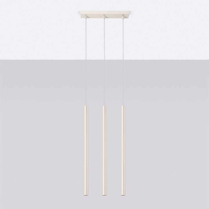 Suspension tube fin beige éteinte