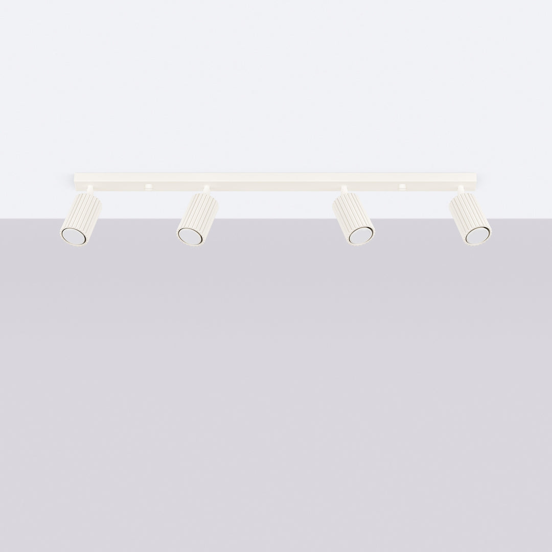 Luminaire Plafonnier beige éteinte, vue rapprochée