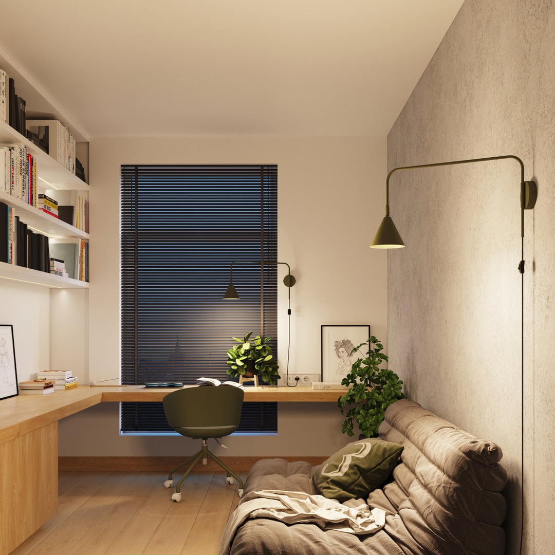 Applique Murale vert olive dans un intérieur contemporain