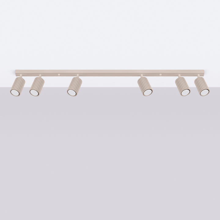 Luminaire Plafonnier taupe éteinte, vue rapprochée